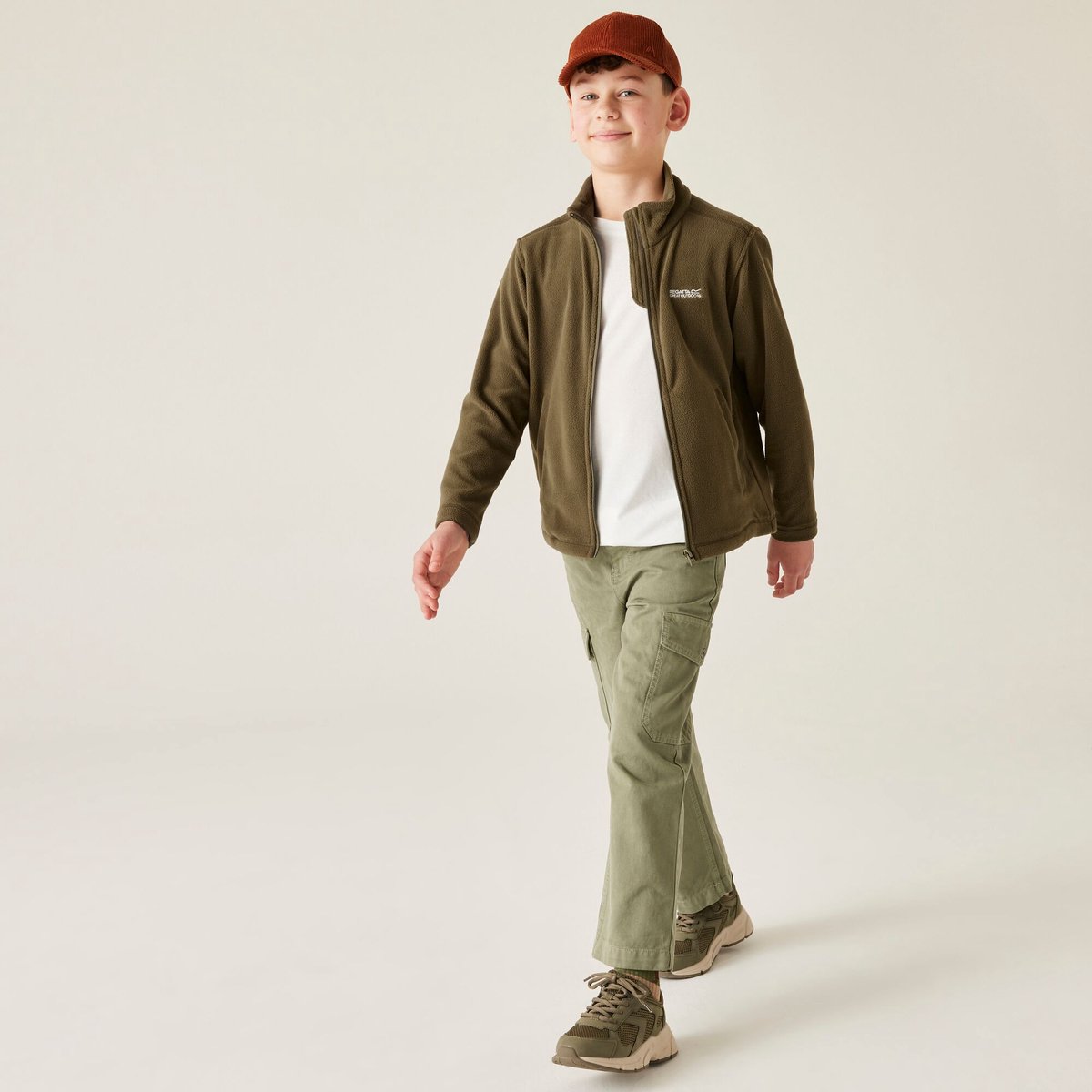 Fleece Wandelen Kinderen Lichtgewicht Groen