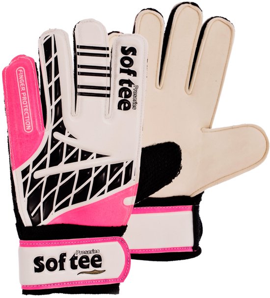 Handschoenen Paar Keeper Softee Europa Blanco/Negro/Rosa - 30