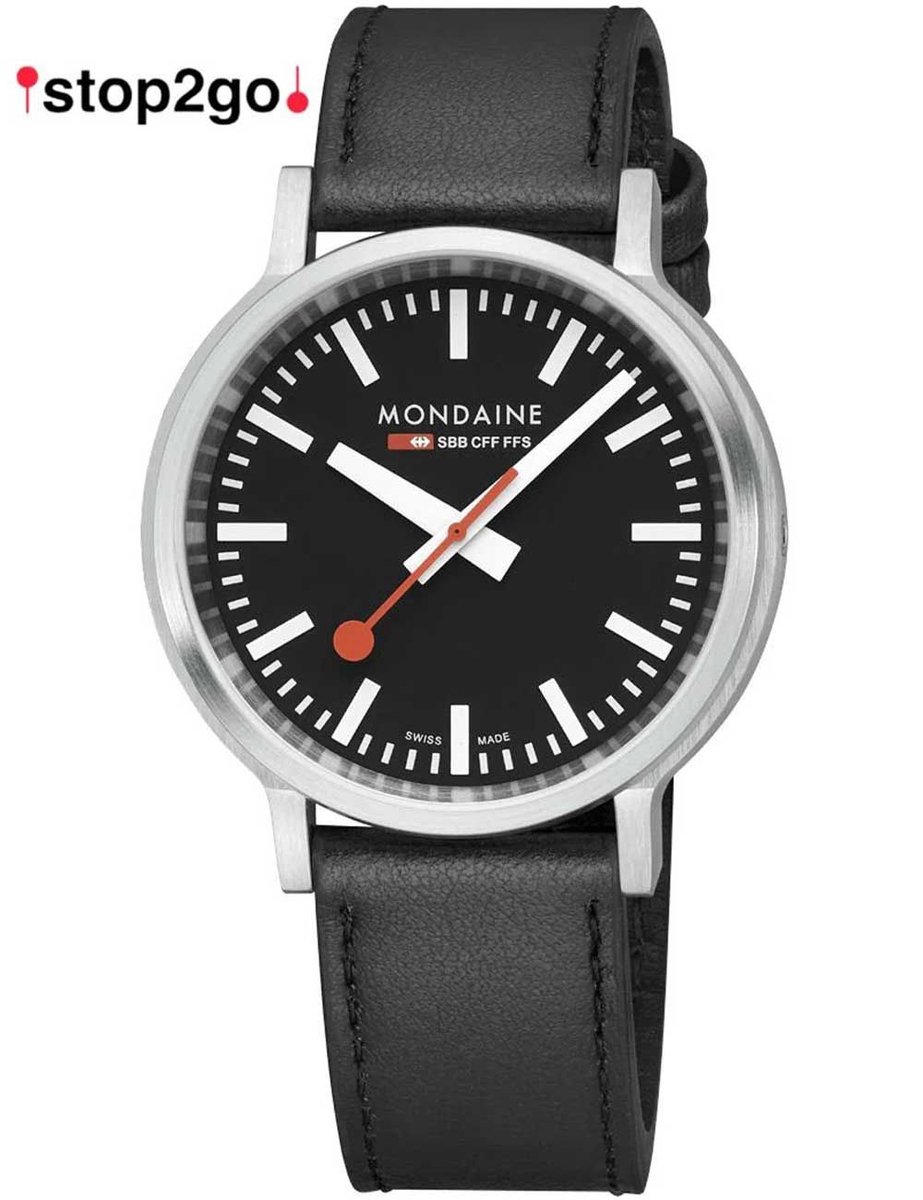 Mondaine Stop2Go MST.41020.LBV.2SE Herenhorloge 3ATM 41m