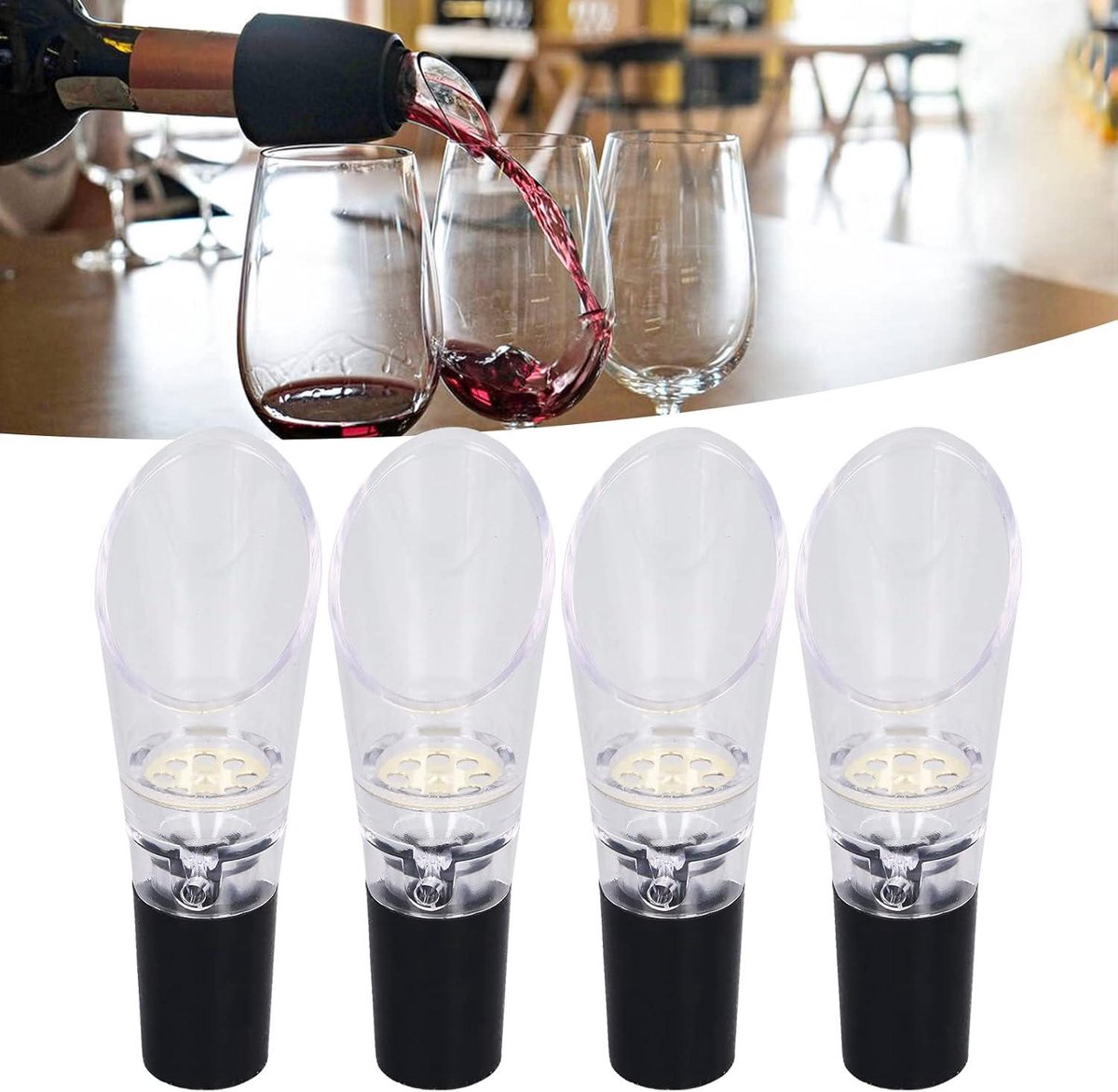 Wijnbeluchter Pourer, ASOG Wine Pourer, Snelle wijnkaraf, Wijnaccessoires voor wijnliefhebbers