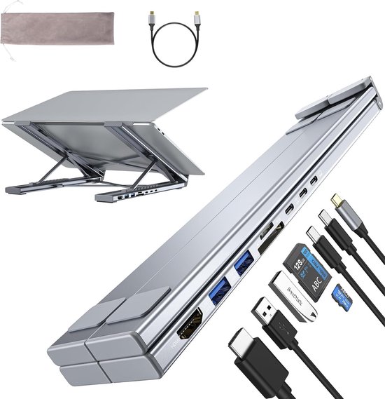 8-in-1 USB-C Docking Station met 4K...