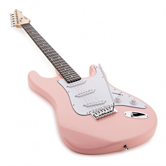 Guitare électrique LA par Gear4music, rose | bol