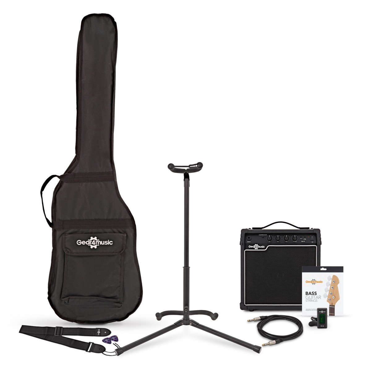 15 Watt Basversterker & Accessoires Pakket door Gear4music
