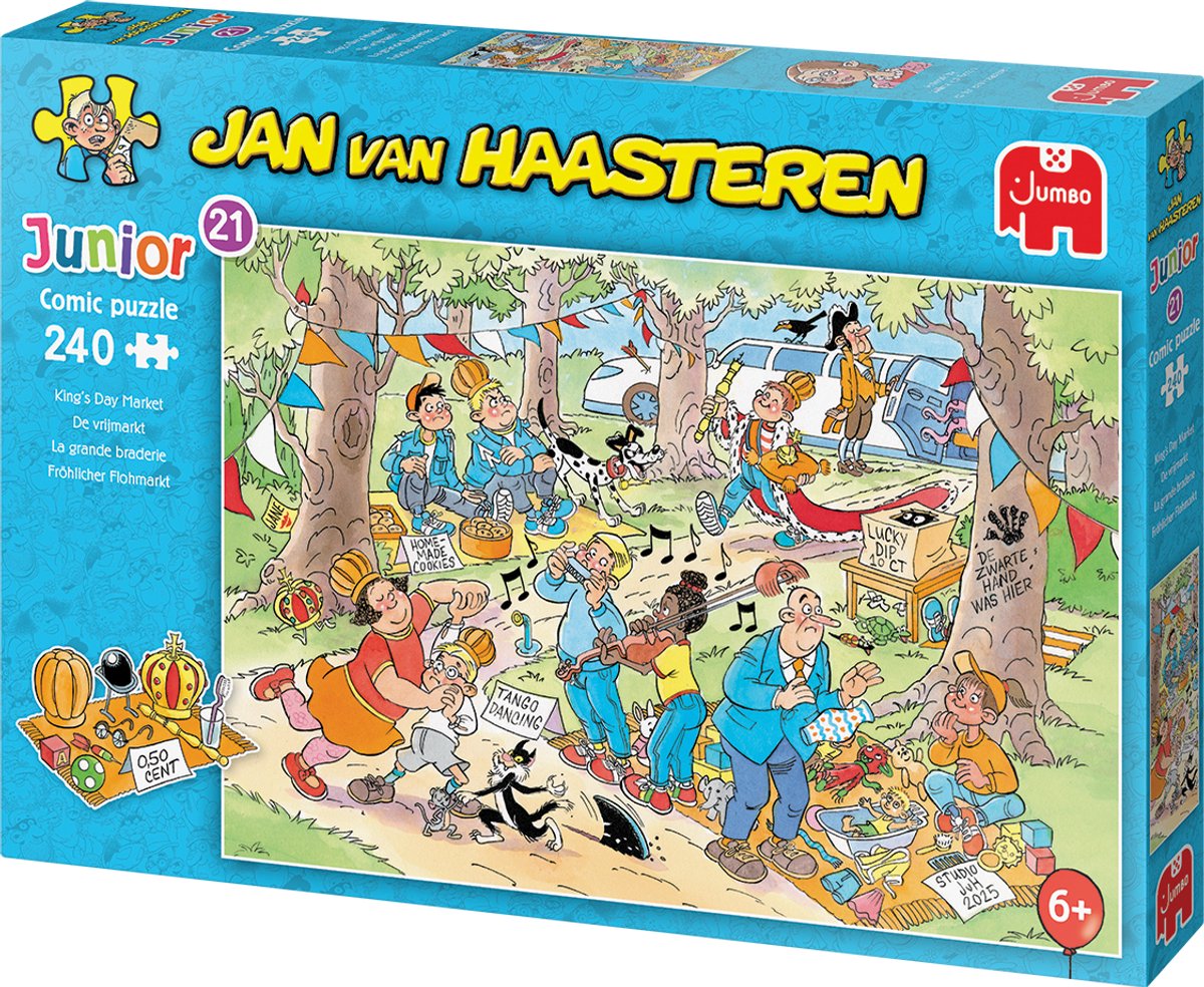 Jan van Haasteren Junior 21 - De vrijmarkt - 240 stukjes puzzel - Legpuzzel voor kinderen, Vanaf 6 jaar — afbeelding 3
