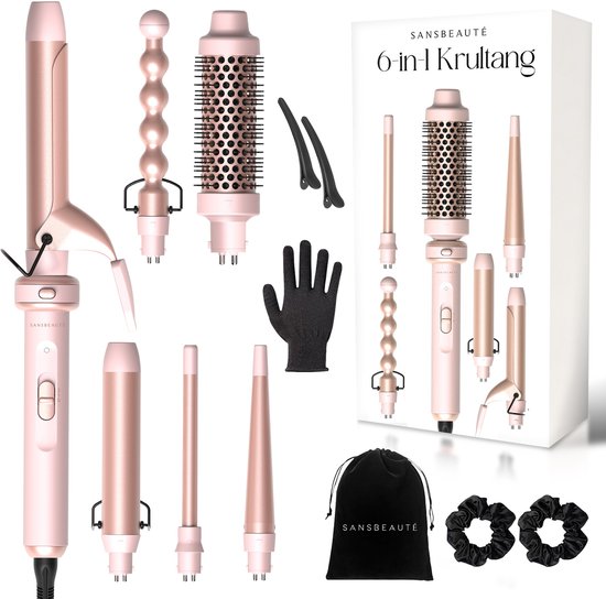 Sansbeauté 6 in 1 Krultang met Klem - (EAN: 8721161942351)