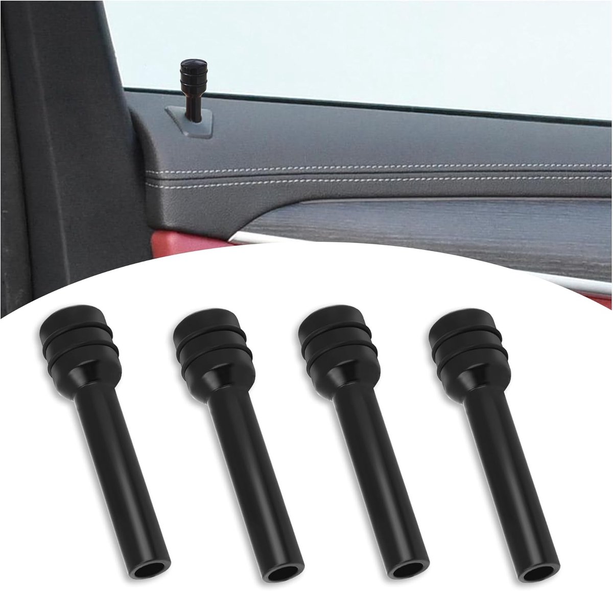 Image of 4 Pcs Auto Deurslot Knoppen - Aluminium Legering Knoppen voor Auto Deursloten - Universele Accessoires voor Auto - Auto Deurslot Deksel