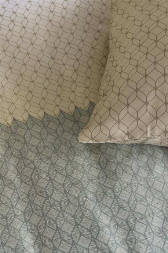 Beddinghouse Ariel dekbedovertrek - Tweepersoons - 200x200/220 - Blauw Groen van Merkloos — afbeelding 3