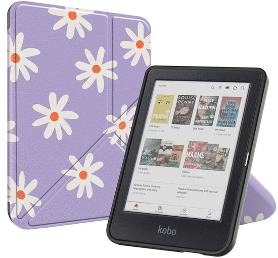 Ereader Hoes - Geschikt voor Kobo Clara BW / Colour - Paars