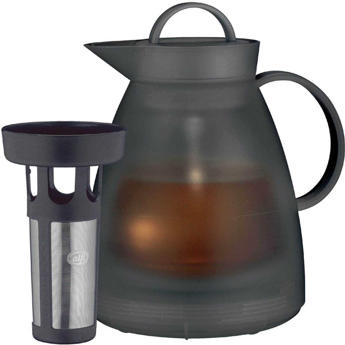 Alfi thee isoleerkan DAN TEA 1,0 liter smoke zwart-transparant