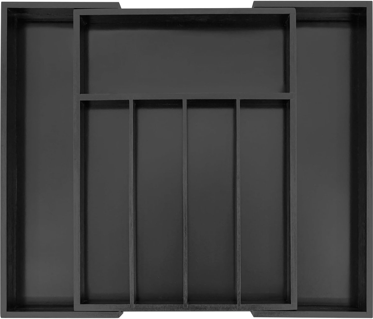 Universele bestekladeorganizer - uitbreidbaar - 1 stuk - bamboe - 29.2-45.7 cm
