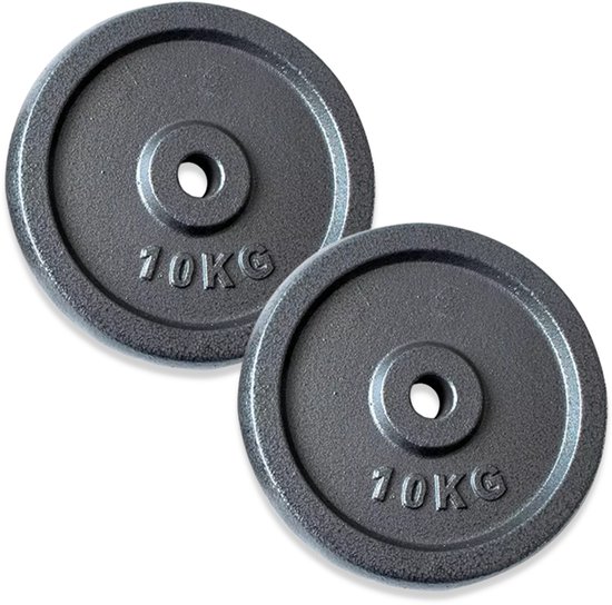Disque de poids IVOL - Haltère - 1 x 5 kg - 30 mm - Caoutchouc IVOL