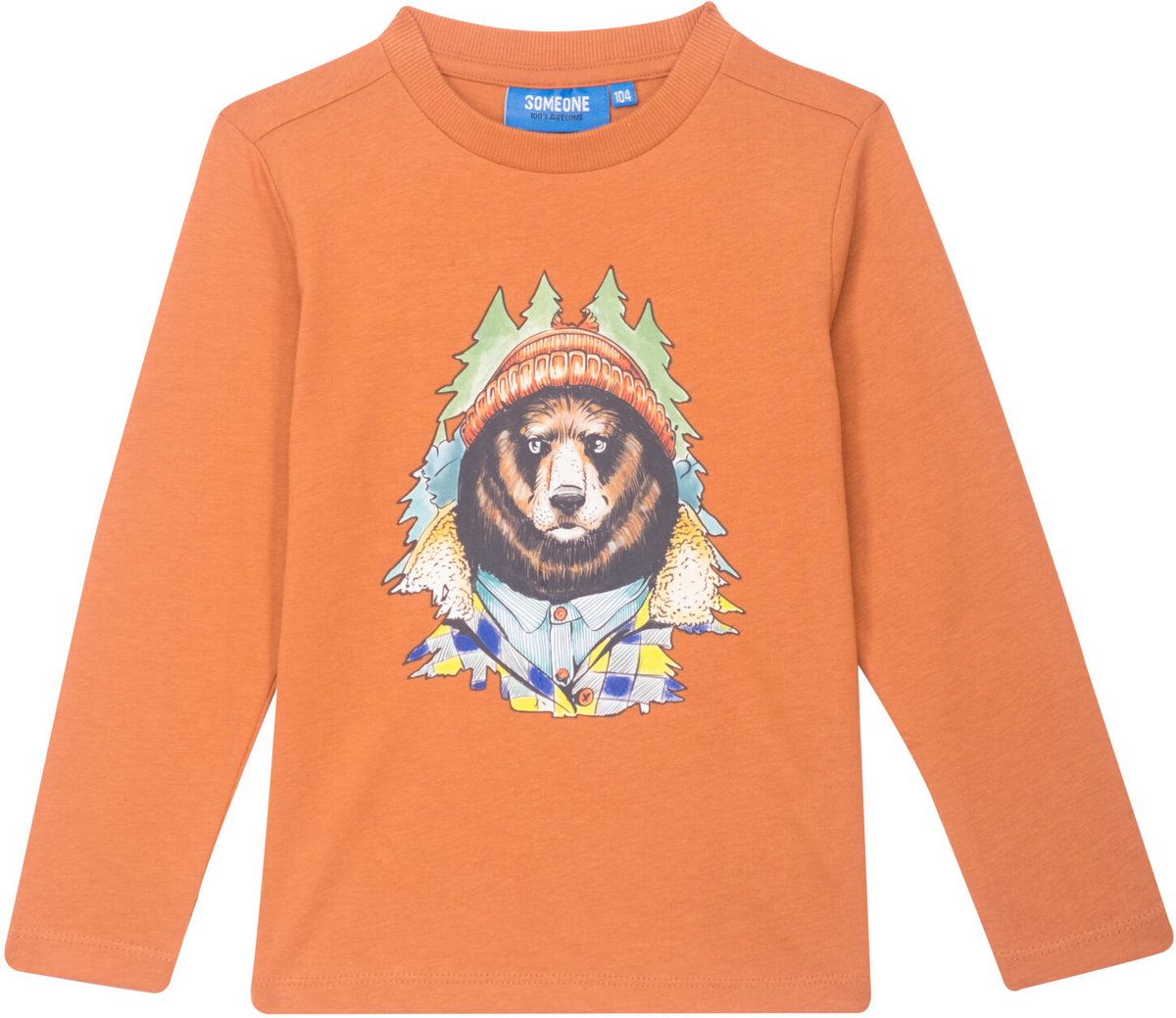 Someone - T-shirt - Maat 134 - Jongens - Cognac -