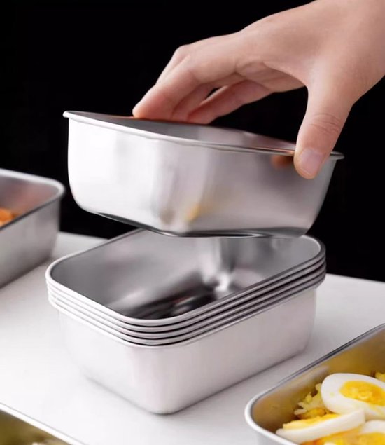 Geïsoleerde roestvrijstalen lunchbox stapelbare lekvrije thermo