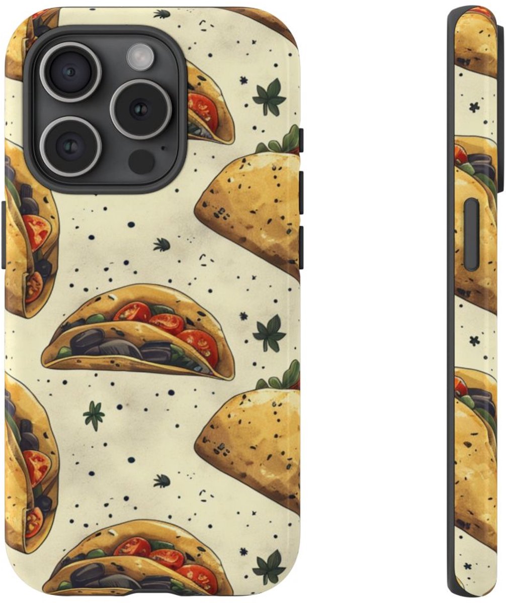 Taco Patroon met Kruiden – Telefoonhoesje Geschikt voor iPhone 15 Pro