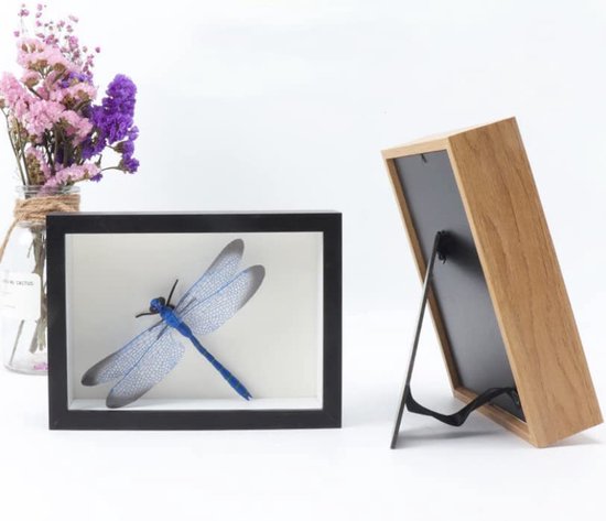 DAHDXD 3D Houten fotolijst Holle Diepte 5 cm Voor Bloemen, Kunstambachten, Pinnen, Medalen Dispaly, Frame Box Voor Memorabilia/Favorite Display (Kleur: Natuur, Maat: Binnenmaat 15x15cm