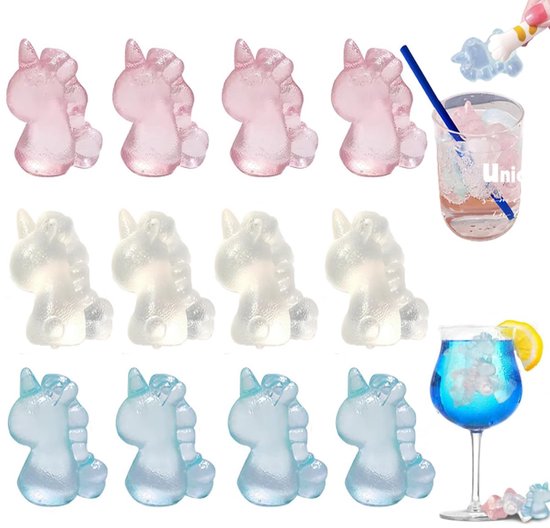IJsblokjes, herbruikbaar, permanente ijsblokjes, kleurrijk, feestijsblokjes, kunststof, permanente ijsblokjes ster voor het koelen van dranken, whisky, 20 stuks