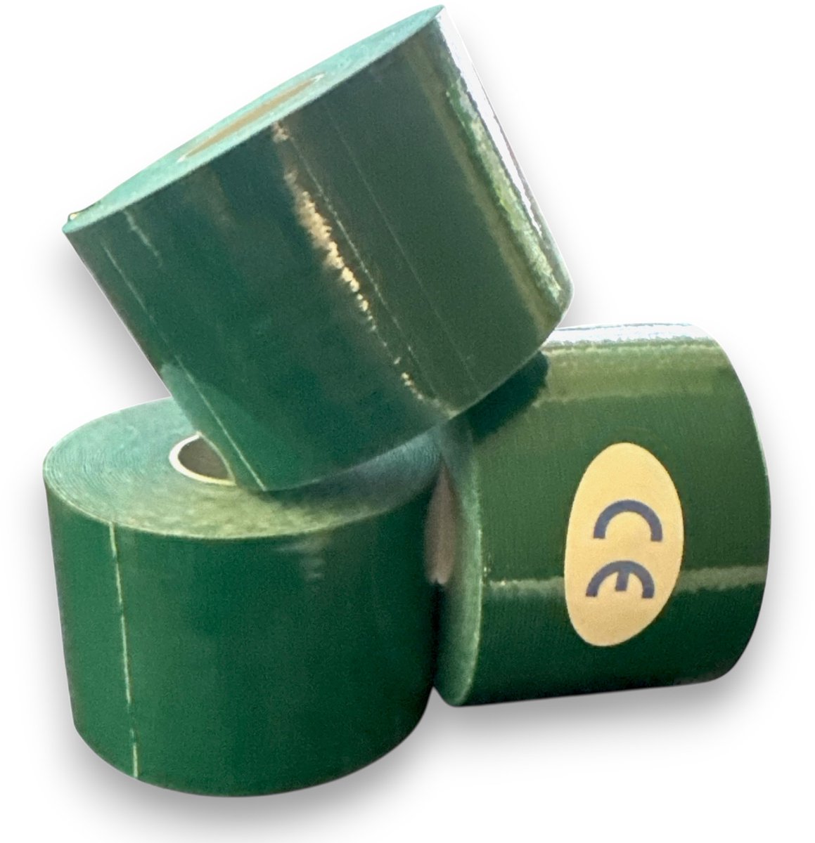 Inuk - kinesiotape - Sporttape - 3 rollen - Donkergroen - Premium Quality - Blijft zitten na douche