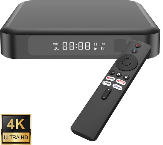 Android TV Streaming Box – Android 12 – Chromecast - 4K Ultra HD – Google Assistent – 16GB – WiFi & Bluetooth