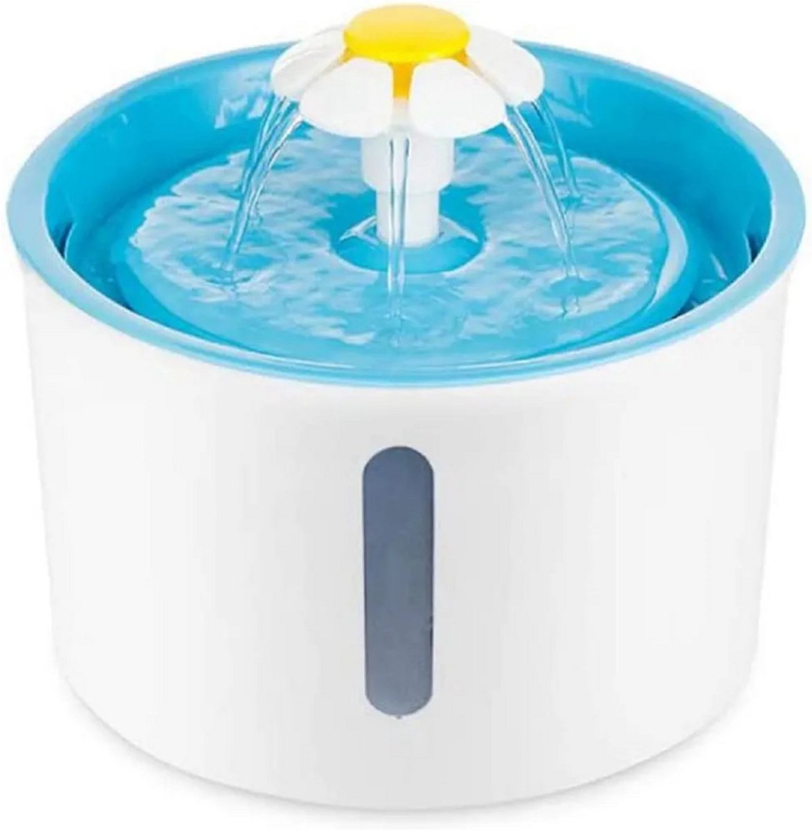 Bloem Drinkfontein voor Hond en Kat – Met stromend water – Filter – Stille pomp – 1.8 L – Wit en grijs