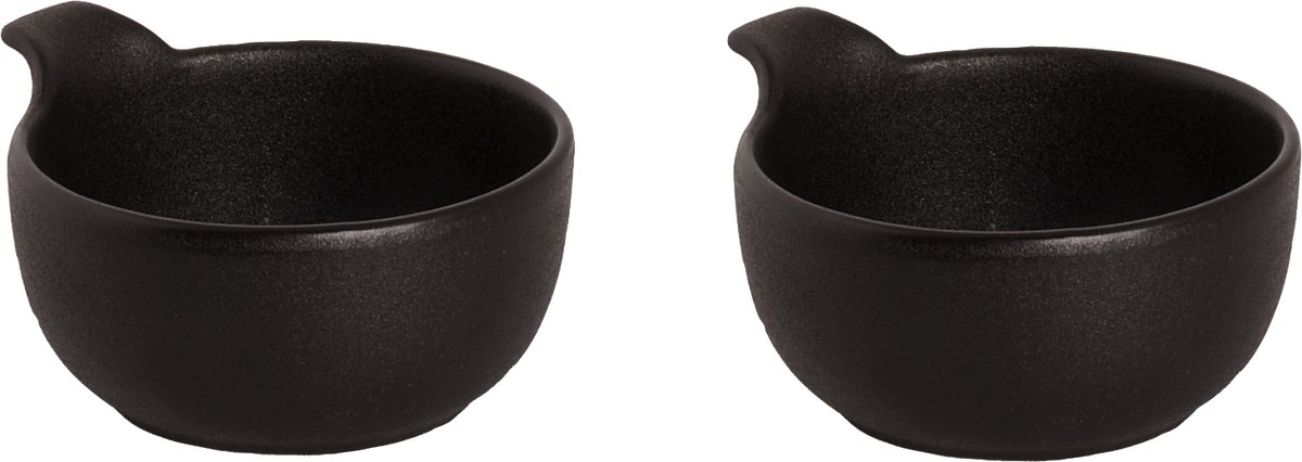 Maastricht Porselein - Universe - Schaal - Kom - 2 stuks - 24 cl - ø 10 cm - Zwart - Porselein - Bordenset