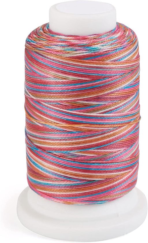 Rode gewaxt polyester koord 6-laags 0.5mm - 230m voor macramé armband ...
