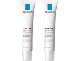 La Roche-Posay Effaclar Duo+ SPF30 Dagcrème - voor Vette, Onzuivere Huid met Neiging tot Acne - Voordeel bundel 2x 40ml