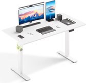 Zit-sta bureau 160 x 80 cm - Elektrisch in hoogte verstelbaar 70-117 cm - Anti-botsingstechnologie