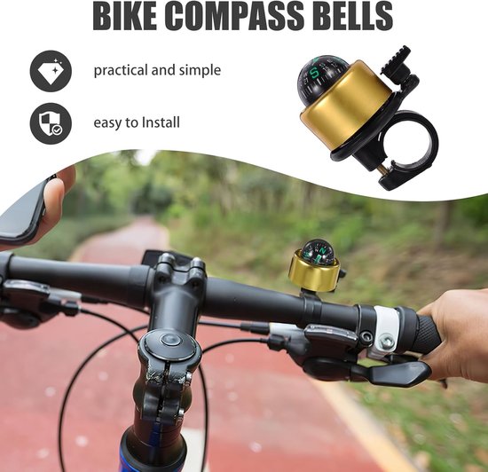 Sonnette de vlo, sonnette de vlo avec boussole et son clair et net pour scooter VTT SONNETTE DE VELO - Sport