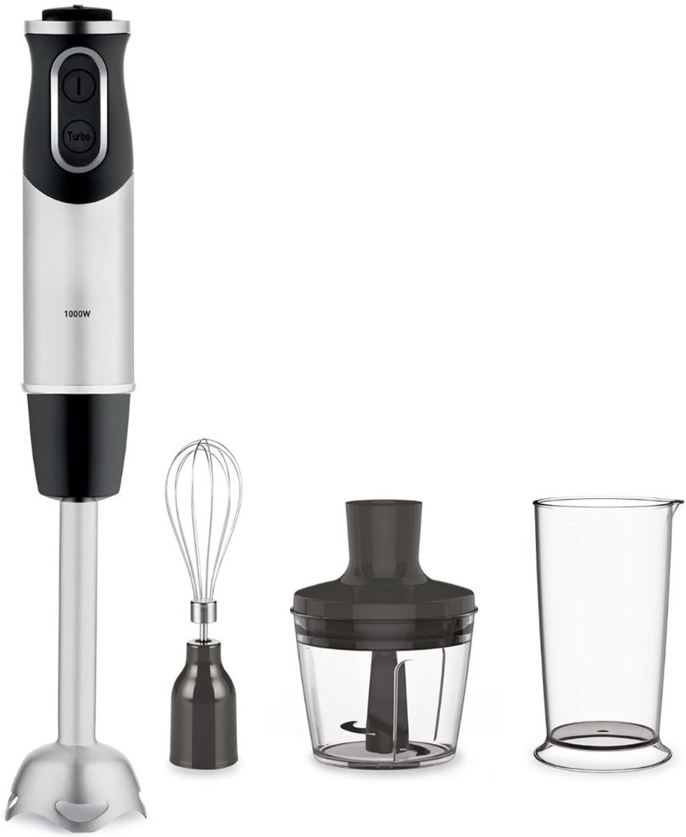 GTB® Staafmixer Set - Staafmixer Braun - Staafmixer met Hakmolen - Zwart - 40cm x 7cm x 7cm