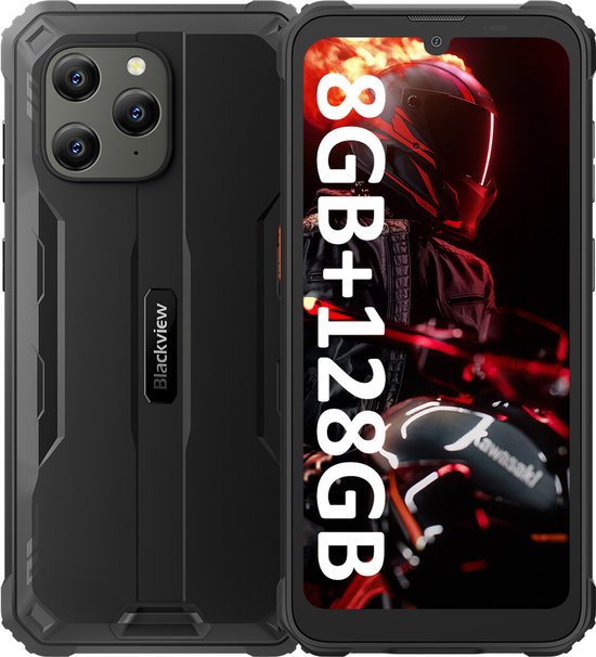 Blackview BV5300 Plus - Robuuste Smartphone - 8 GB RAM - 128 GB ROM - 6,01 inch - Dual 4G LTE - Android 13 - IP68 Waterdicht - 6580 mAh - Zwart