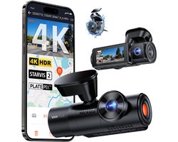 Vantrue N4 Pro S 4K 3-kanaals dashcam met Triple STARVIS 2, 4K+1080P+2.5K voor-, binnen- en achtercamera, HDR IR-nachtzicht, spraakbediening, parkeermodus, GPS, Wi-Fi, ondersteuning tot 1TB