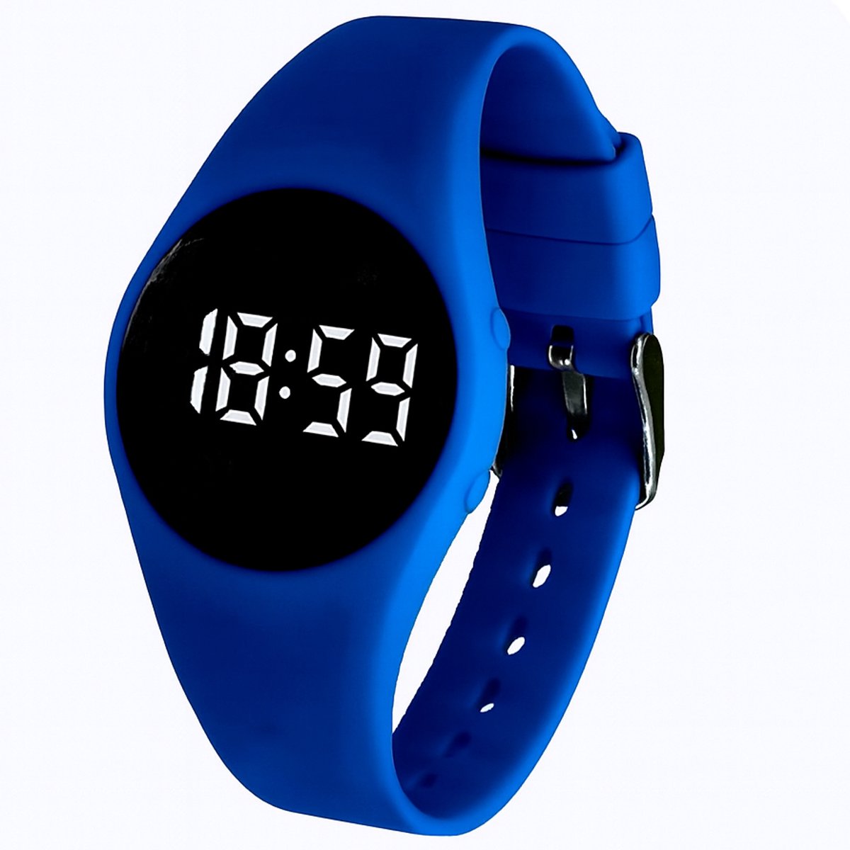 Alarmhorloge – 15 alarmen – oplaadbaar – rond - donker blauw