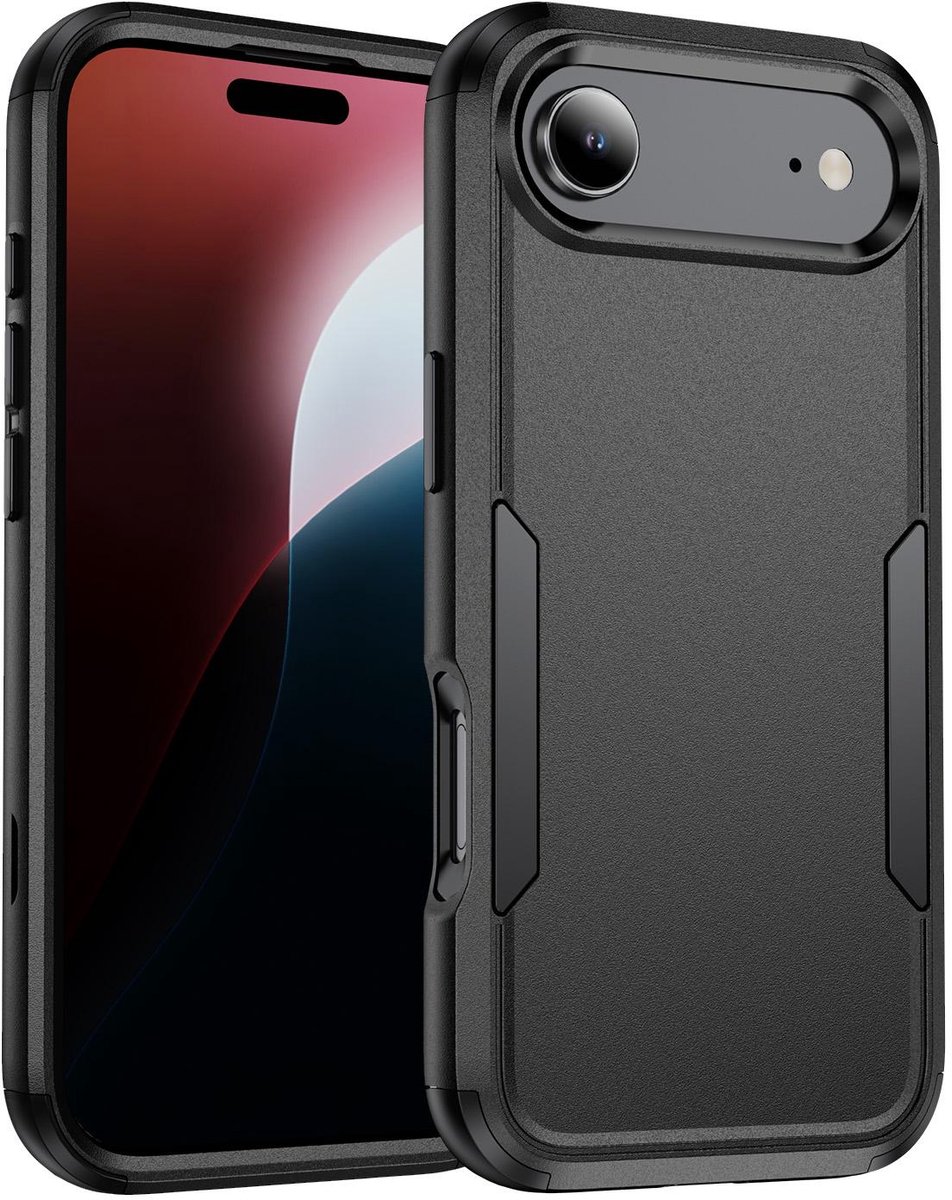 Mobigear Hoesje geschikt voor Apple iPhone Air Telefoonhoesje Hardcase | Mobigear Ultra Tough Backcover Shockproof | Schokbestendig iPhone Air Telefoonhoesje | Anti Shock Proof - Zwart