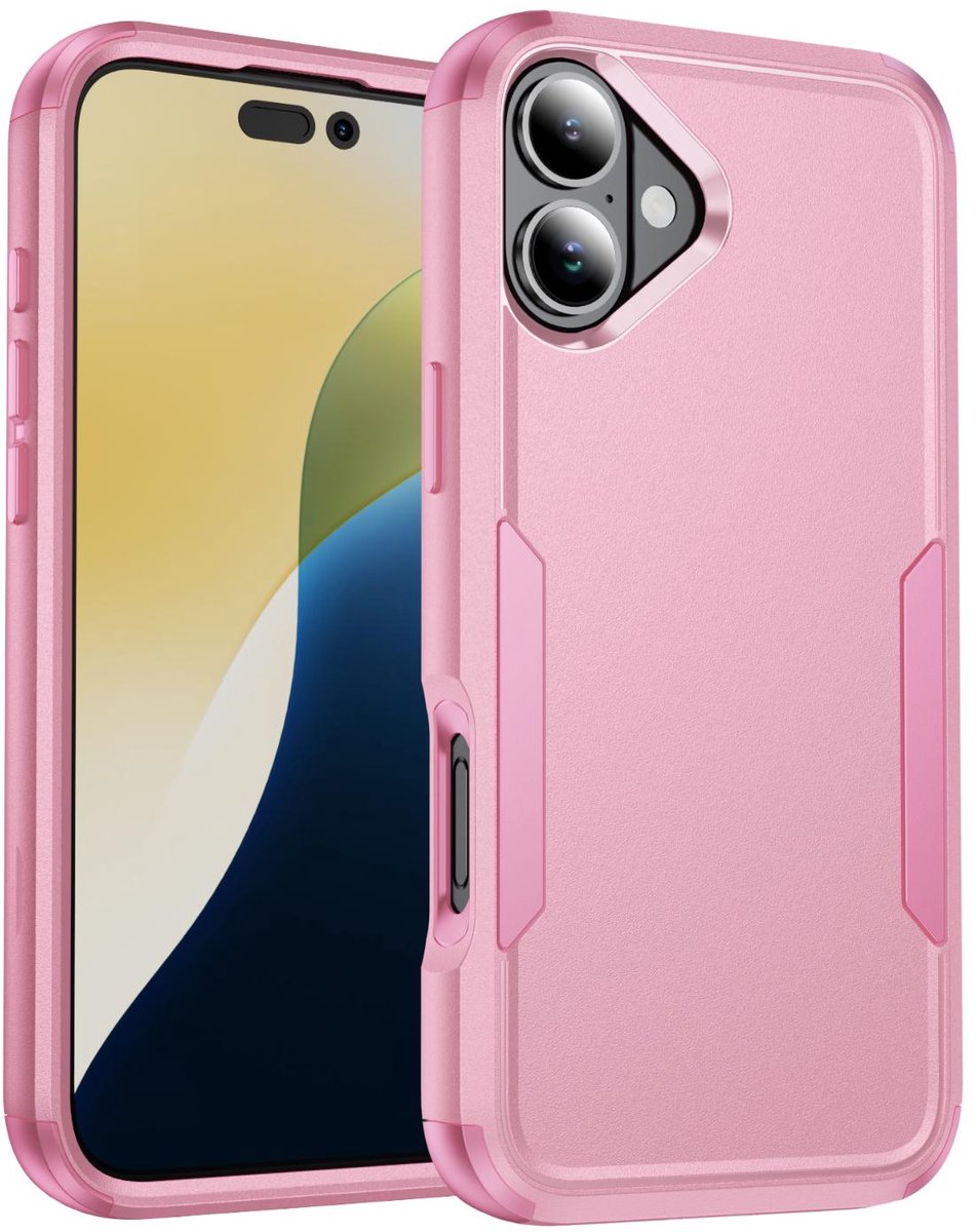 Mobigear Hoesje geschikt voor Apple iPhone 17 Telefoonhoesje Hardcase | Mobigear Ultra Tough Backcover Shockproof | Schokbestendig iPhone 17 Telefoonhoesje | Anti Shock Proof - Roze