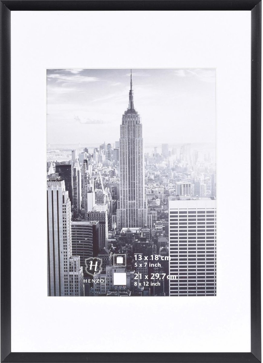 Henzo Fotolijst - Henzo - Manhattan - Fotomaat 21x30 cm - Zwart