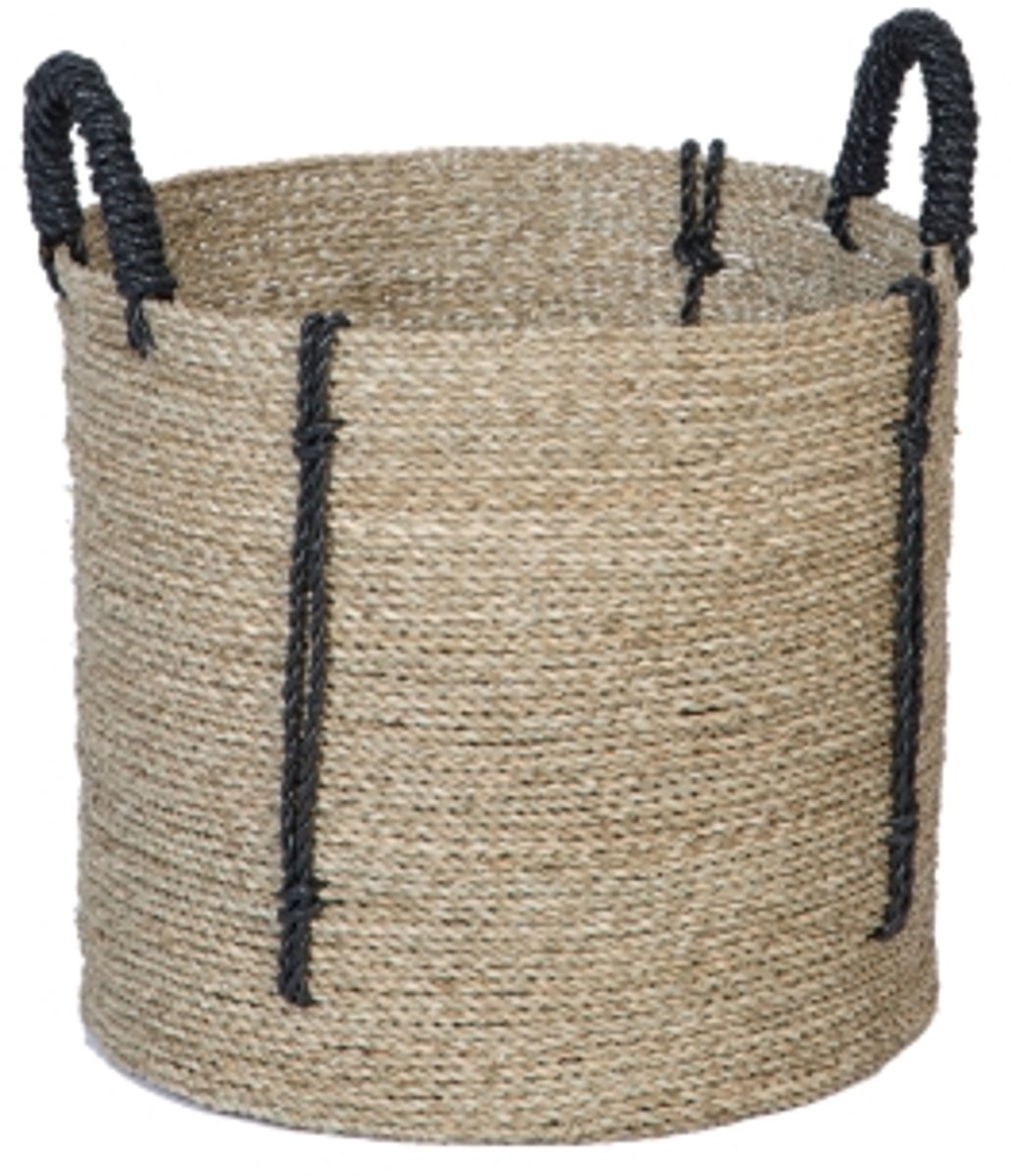 Morrigan - Opbergmand - Sierra L - H 45cm x ⌀ 40cm - Natuurlijk;Zwart Touw