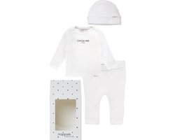 Noppies GiftSet(3delig) Unisex Shirt, Broek en Muts Wit - Maat 56