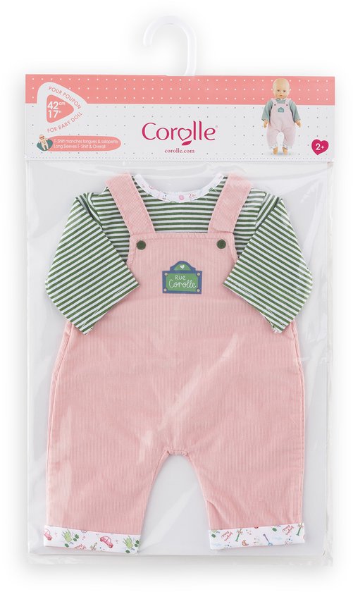 Corolle poppenkleding babypop 42cm - T-shirt en overall - kleurrijke outfit. van Merkloos — afbeelding 3