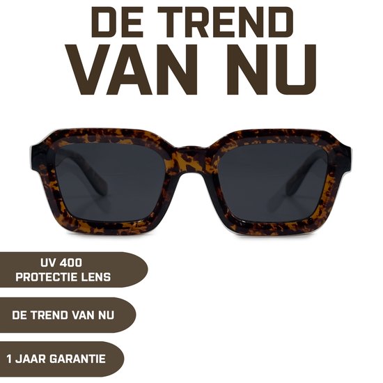 DUTCH'D® - Zonnebril - Gepolariseerd - Dames - Heren - Tortoise - Met Case - Festival - Auto - UV400 - CAD3 van Merkloos — afbeelding 2