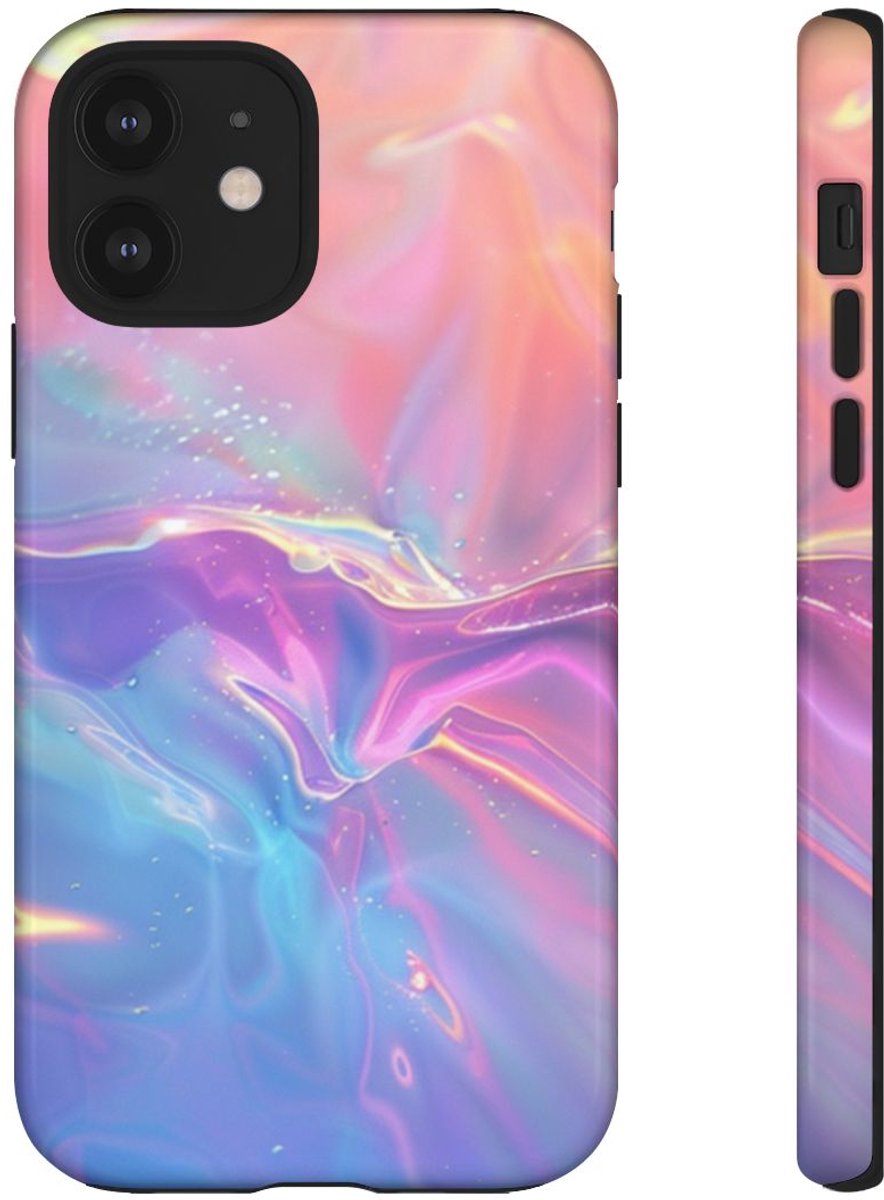 Holografisch Gradient Abstract Ontwerp – Telefoonhoesje Geschikt voor iPhone 12