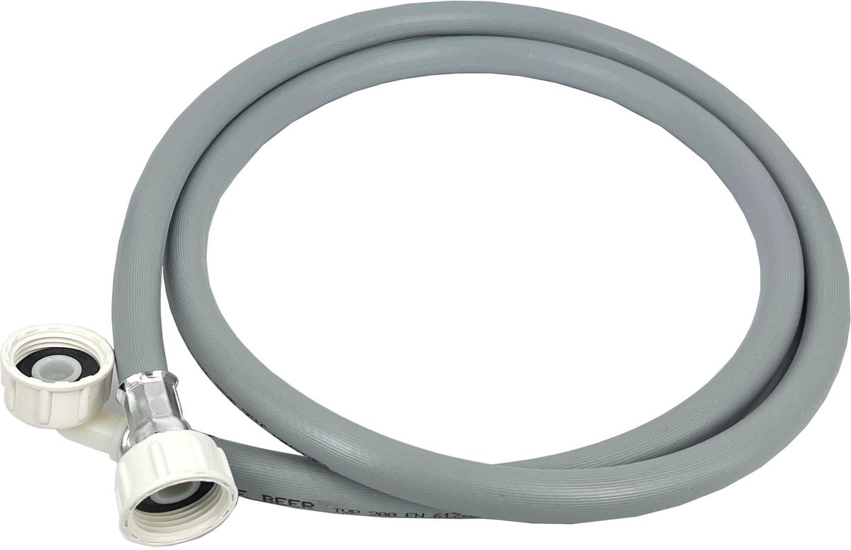Aanvoerslang wasmachine / vaatwasser 2,5 meter lengte | Te gebruiken tot 60 bar | Universele 3/4 schroefaansluiting | Rechte en haakse slangaansluiting | Multaparts® huismerk