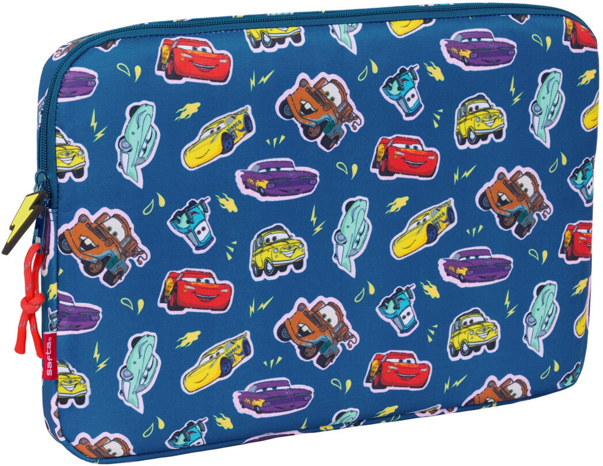 Laptophoes Cars Racing Marineblauw 15,6'' 39,5 x 27,5 x 3,5 cm