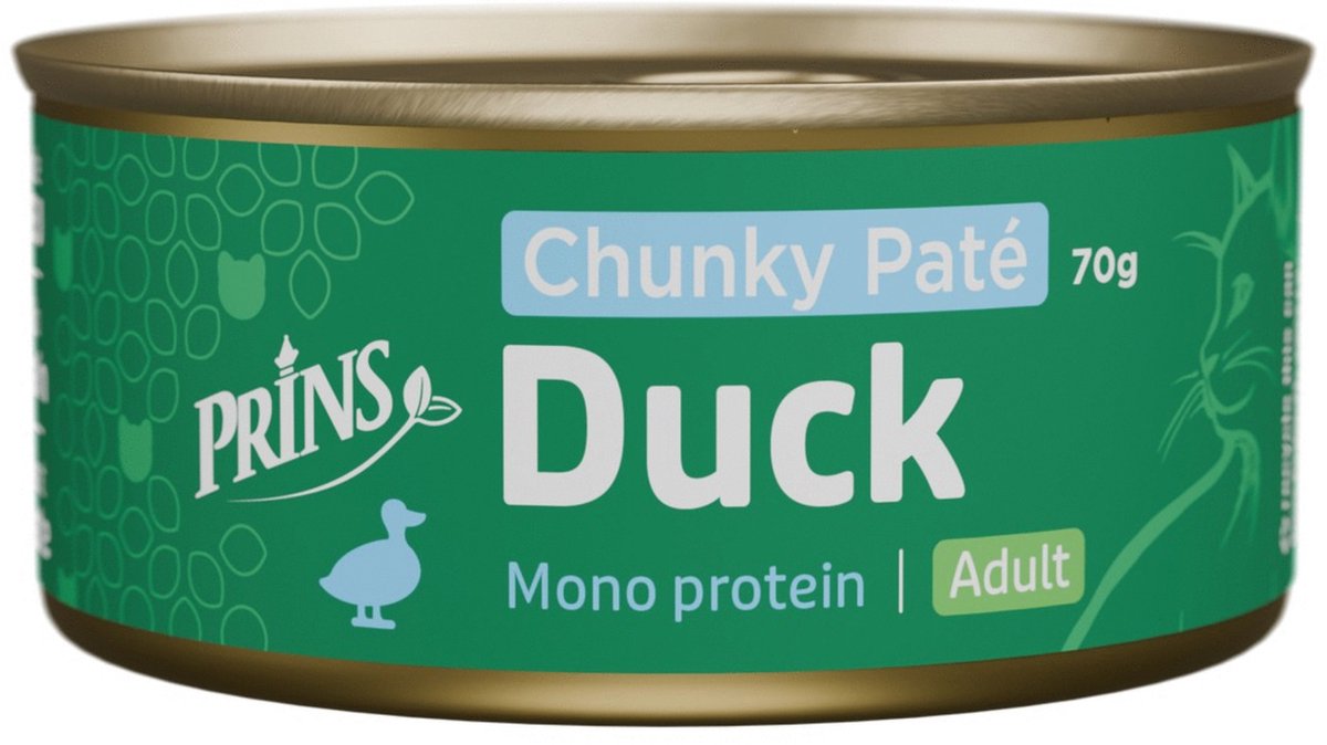 Prins Chunky Paté - Kattenvoer - Eend - 70 gram