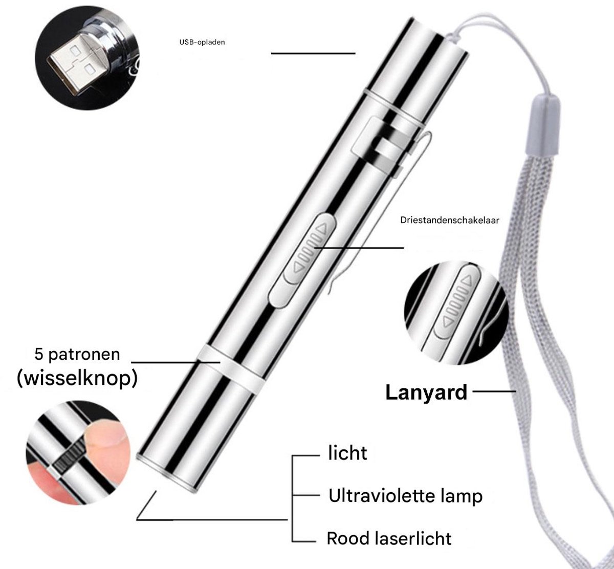 Goodies and Living Groothandel Laser Pointer - Laserlampje thumbnail 6