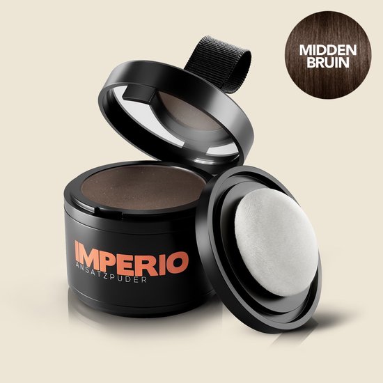 Foto: Imperio uitgroei poeder middenbruin uitgroei spray alternatief uitgroei verven haarmascara uitgroei bijwerken uitgroeispray opnieuw uitgevonden