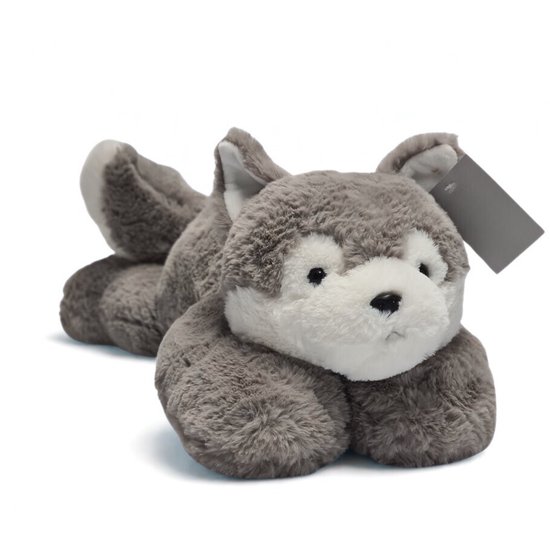 LaDivio Verzwaringsknuffel Husky - 2kg/50cm – Verzwaarde Knuffel - Weighted Stuffed Animal - Verzwaarde Troostknuffel voor Kinderen & Volwassenen – Sensorische Ondersteuning bij Autisme & HSP