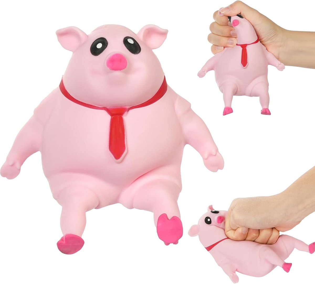 Fidget toys - Varkens Knijpspeelgoed - Anti-Stress Speelgoed - Schattig Roze Varkentje - Stressverlichtende en sensorische friemelspeeltjes-Speelgoed - Leuk Feestdrukspeelgoed - Piggy Stressspeelgoed Voor Kinderen En Volwassenen