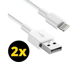 ThunderGold 2x Oplader kabel geschikt voor iPhone - Kabel geschikt voor lightning - Oplaadkabel - USB kabel - Lader kabel - Gevlochten