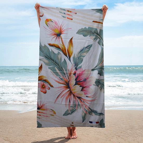 Benetton Strandlaken – 90x160 Cm – 100% Katoen, Zacht, Sneldrogend En Compact – Blauw