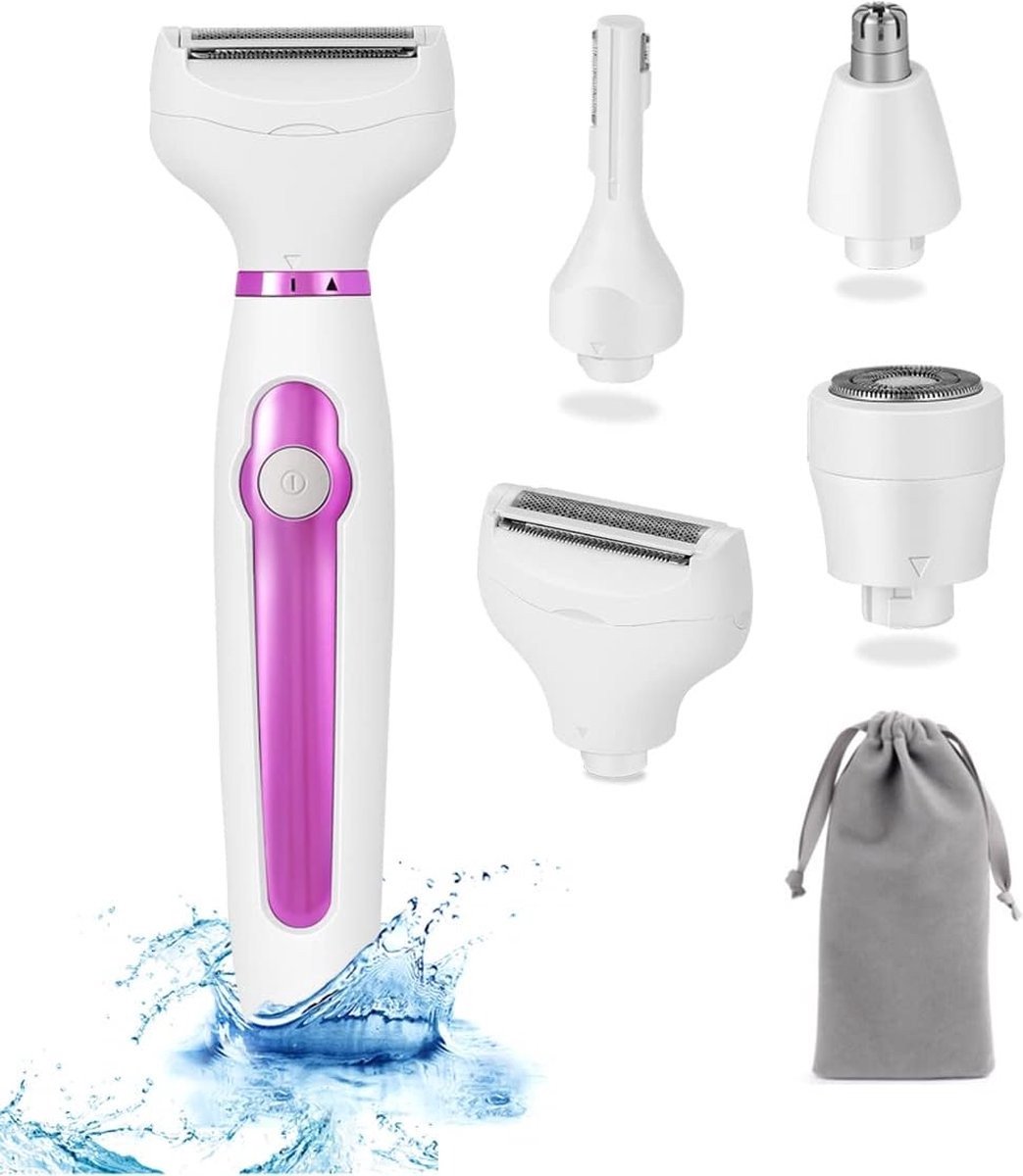 QPFO® Elektrische Dames Ladyshaver - Geschikt voor Oksels, Intieme Zones en Wenkbrauwen - Draadloos - Huidvriendelijk Scheren